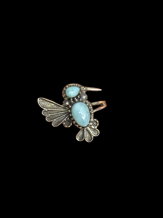 Larimar Hummingbird Rings