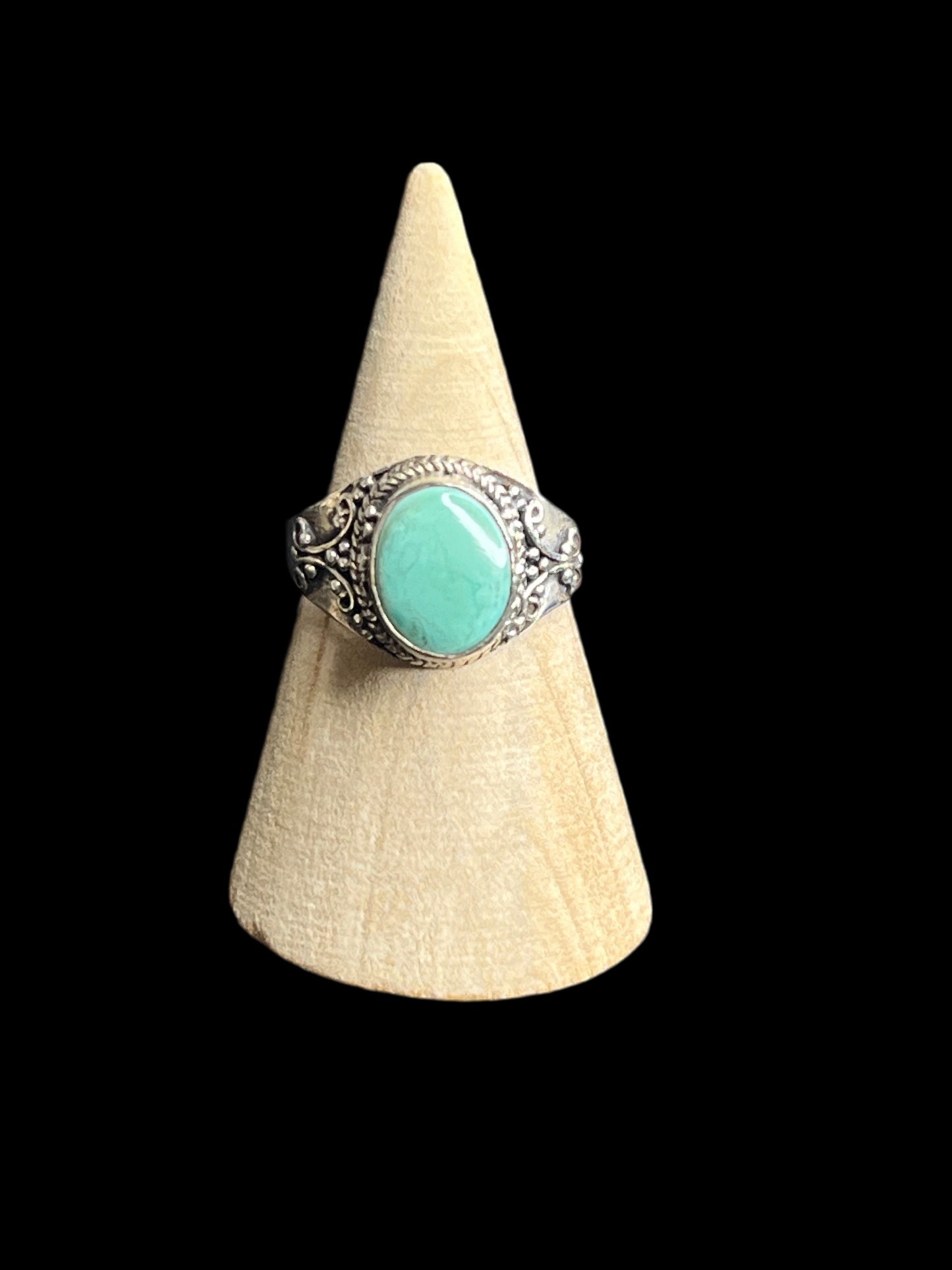 Turquoise Sterling Silver Rings - Adjustable