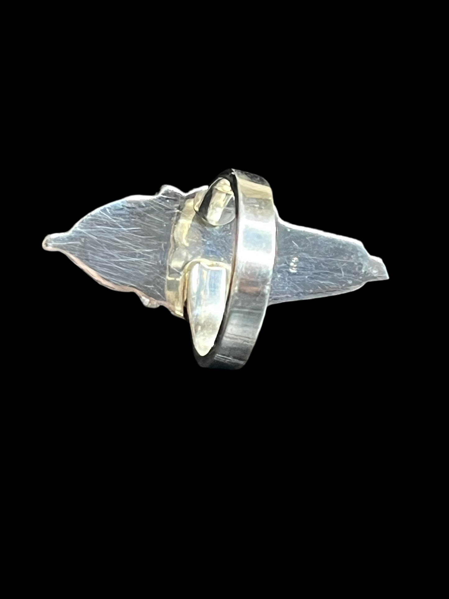 Monarch Opal Sterling Silver Ring - adjustable