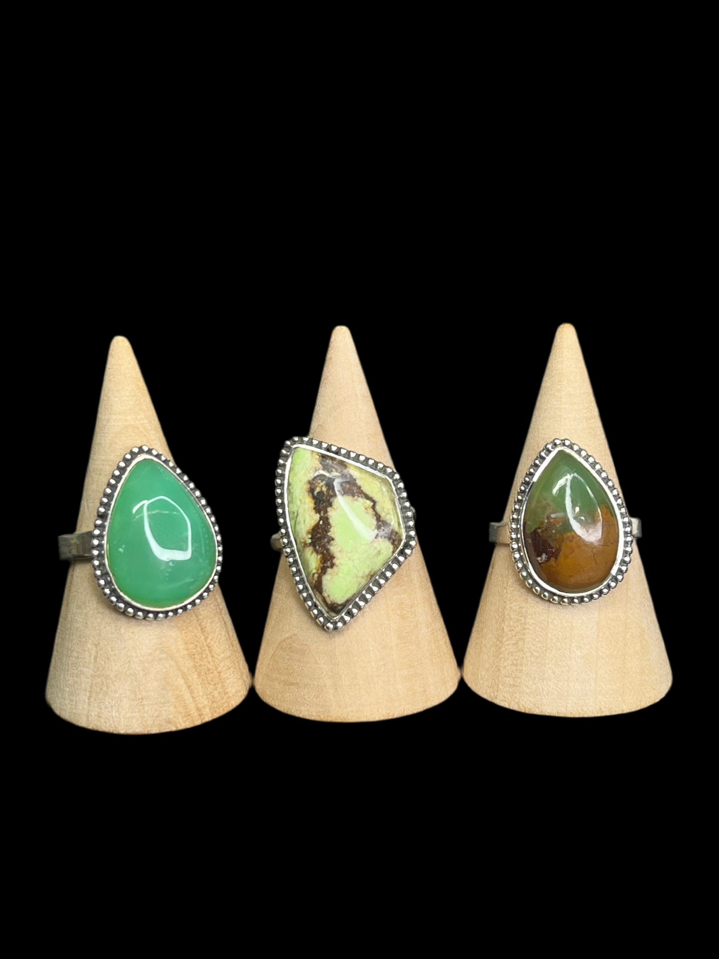 Chrysoprase Rings - size 10