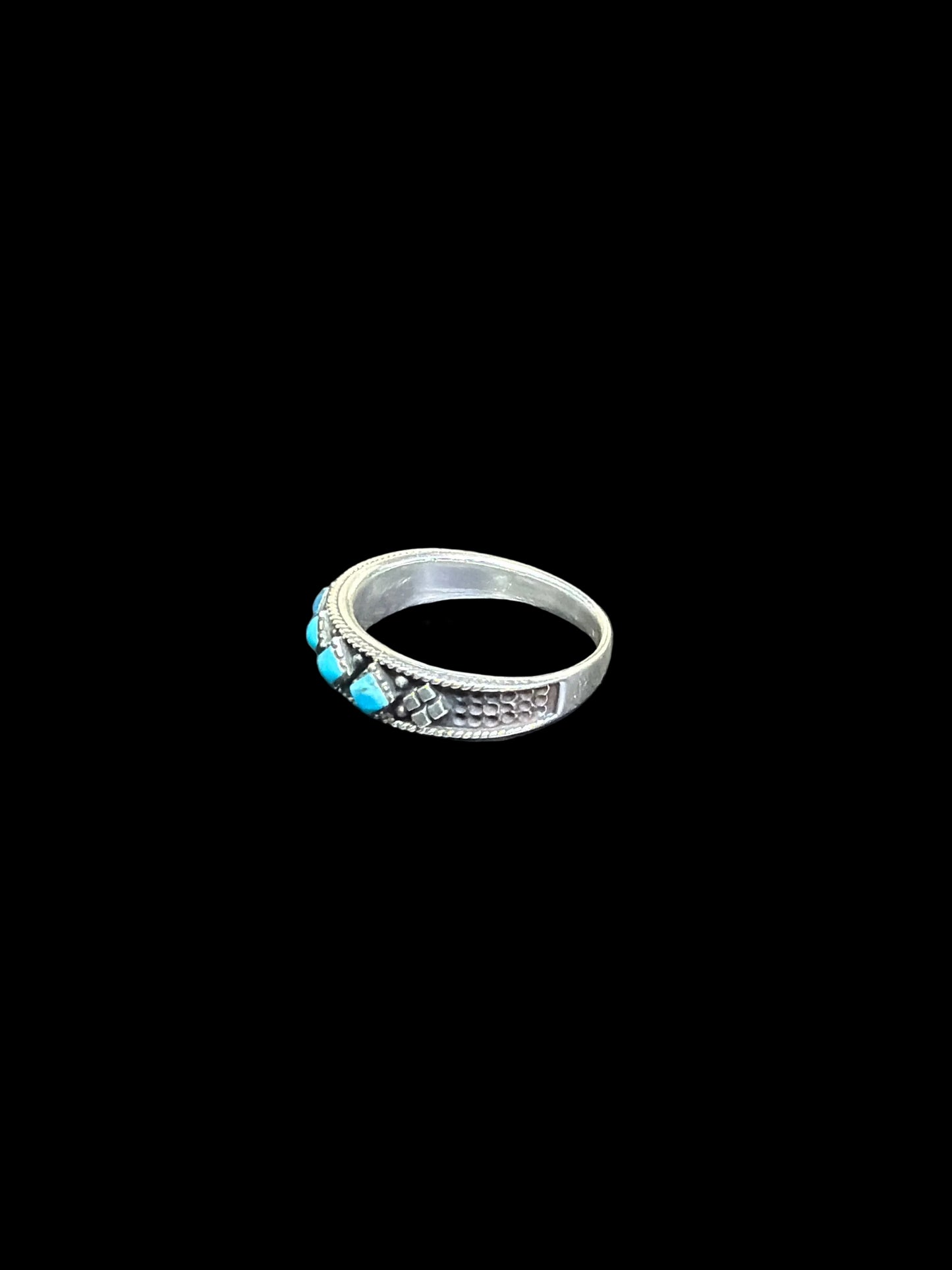 Multi-Turquoise Band Ring - size 8.5