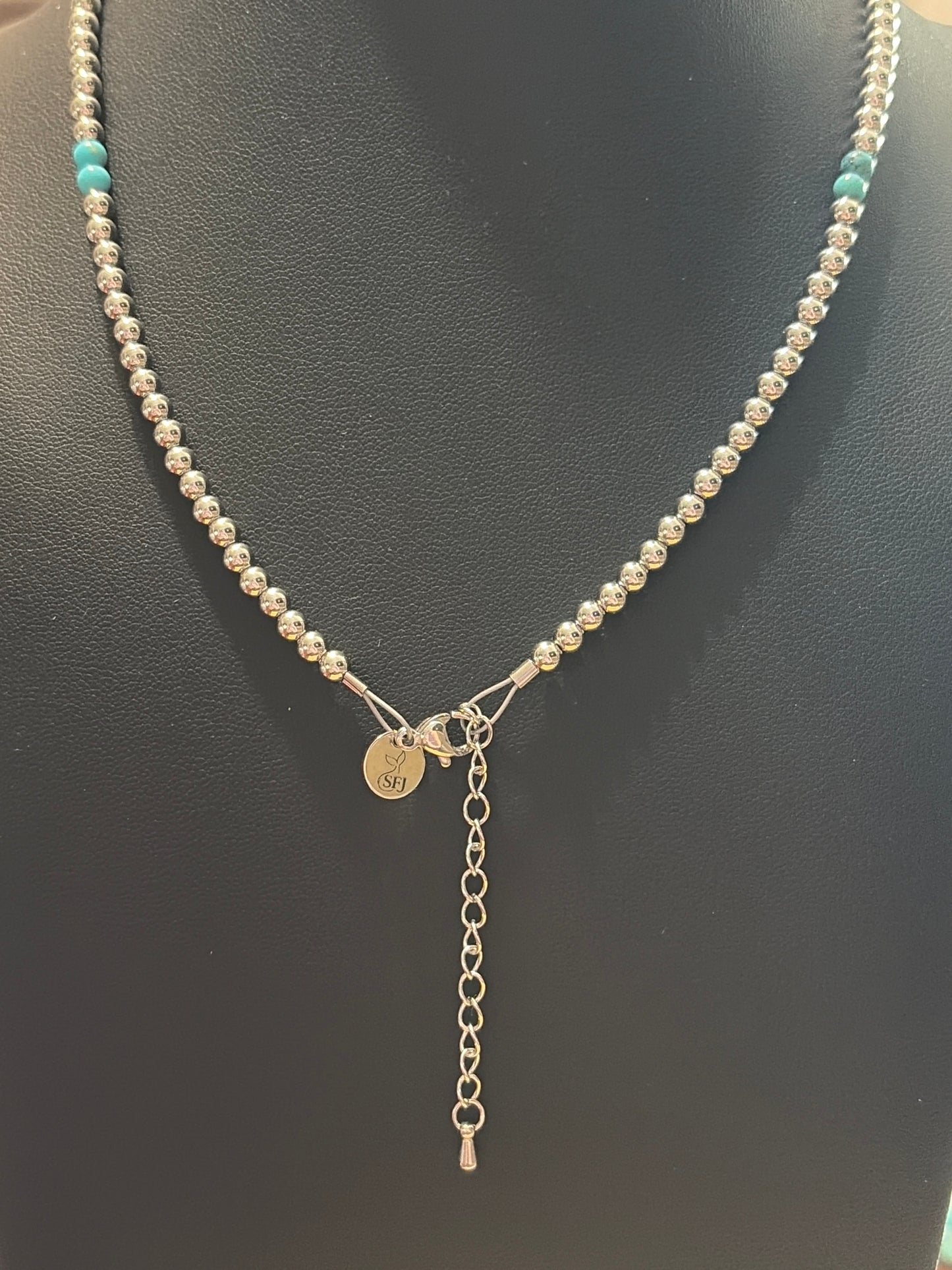 Kingman Turquoise Buffalo Nickel Necklace