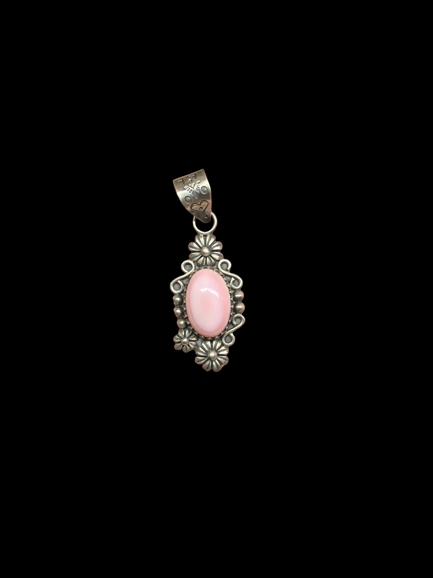 Handcrafted Pink Conch Floral Pendants