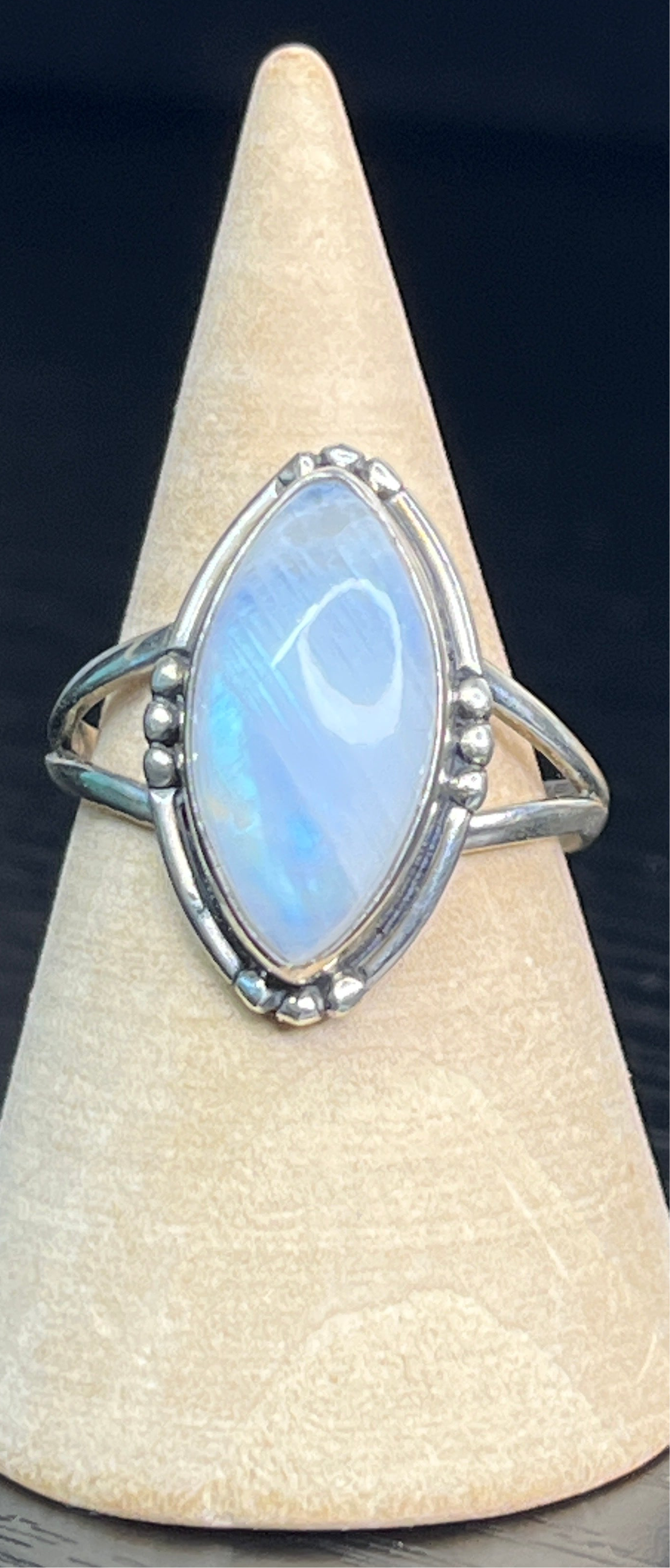 Moonstone Sterling Silver Ring - size 10
