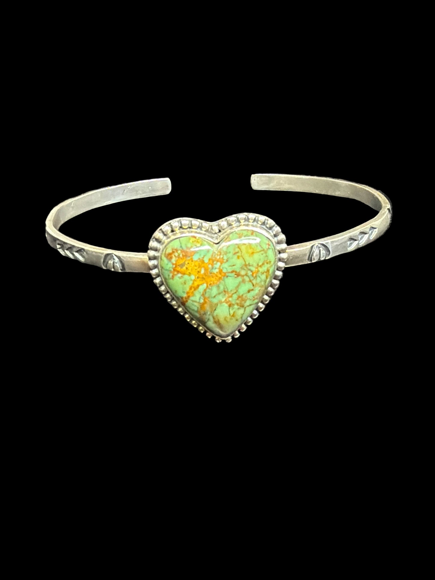 Handcrafted Green Kingman Turquoise Cuff Bracelet