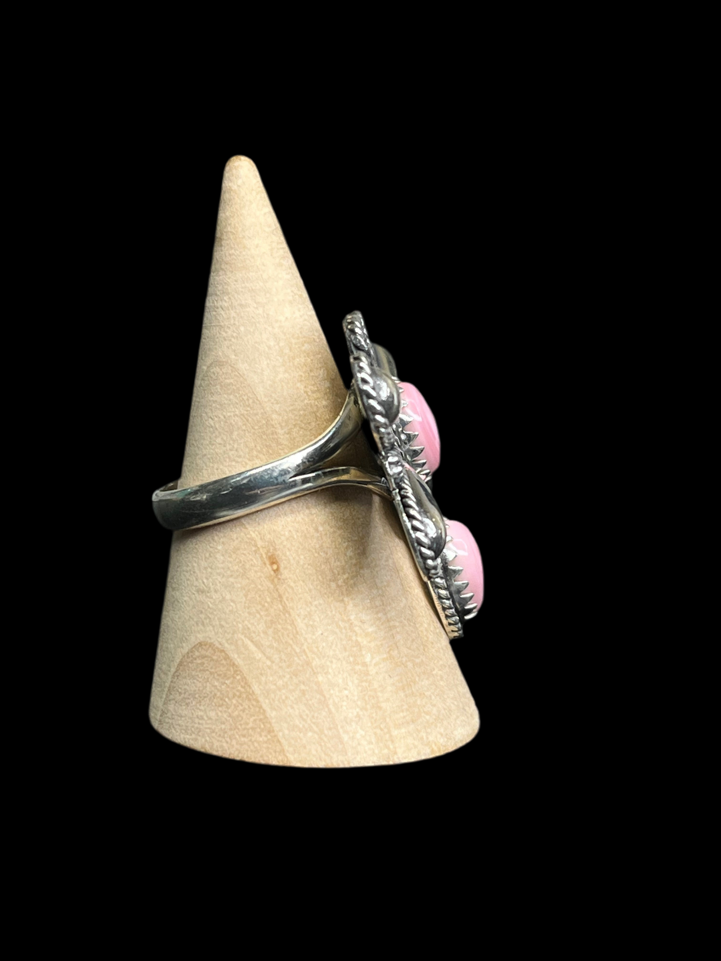 Pink Queen Conch Handmade Ring - size 9