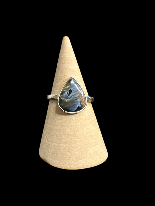 Pietersite Sterling Silver Ring - size 8