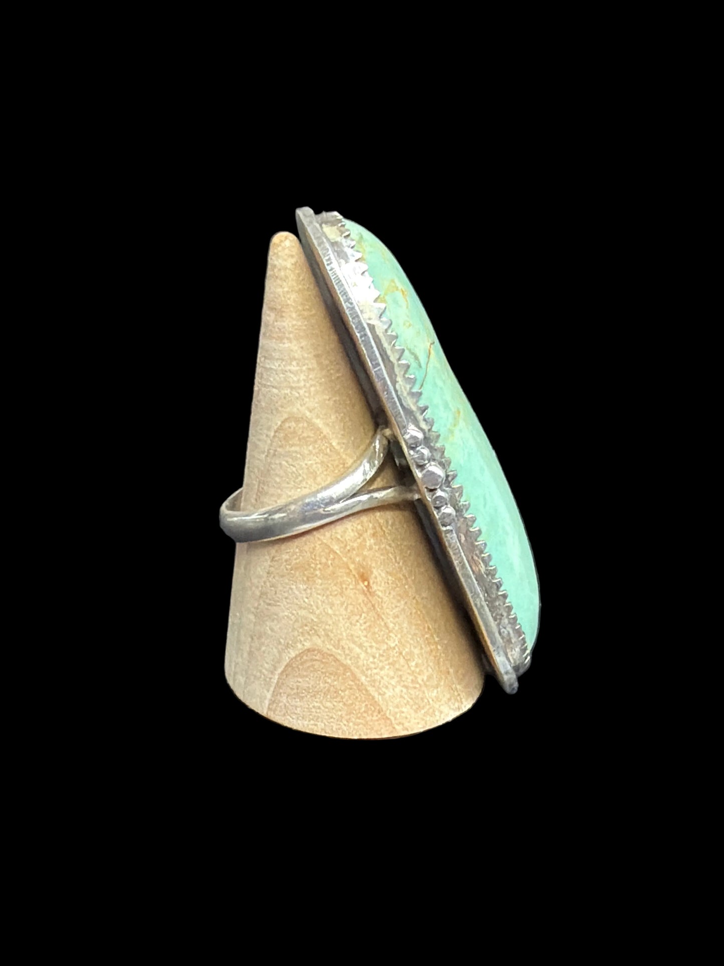 Green Turquoise Statement Ring - size 9.5