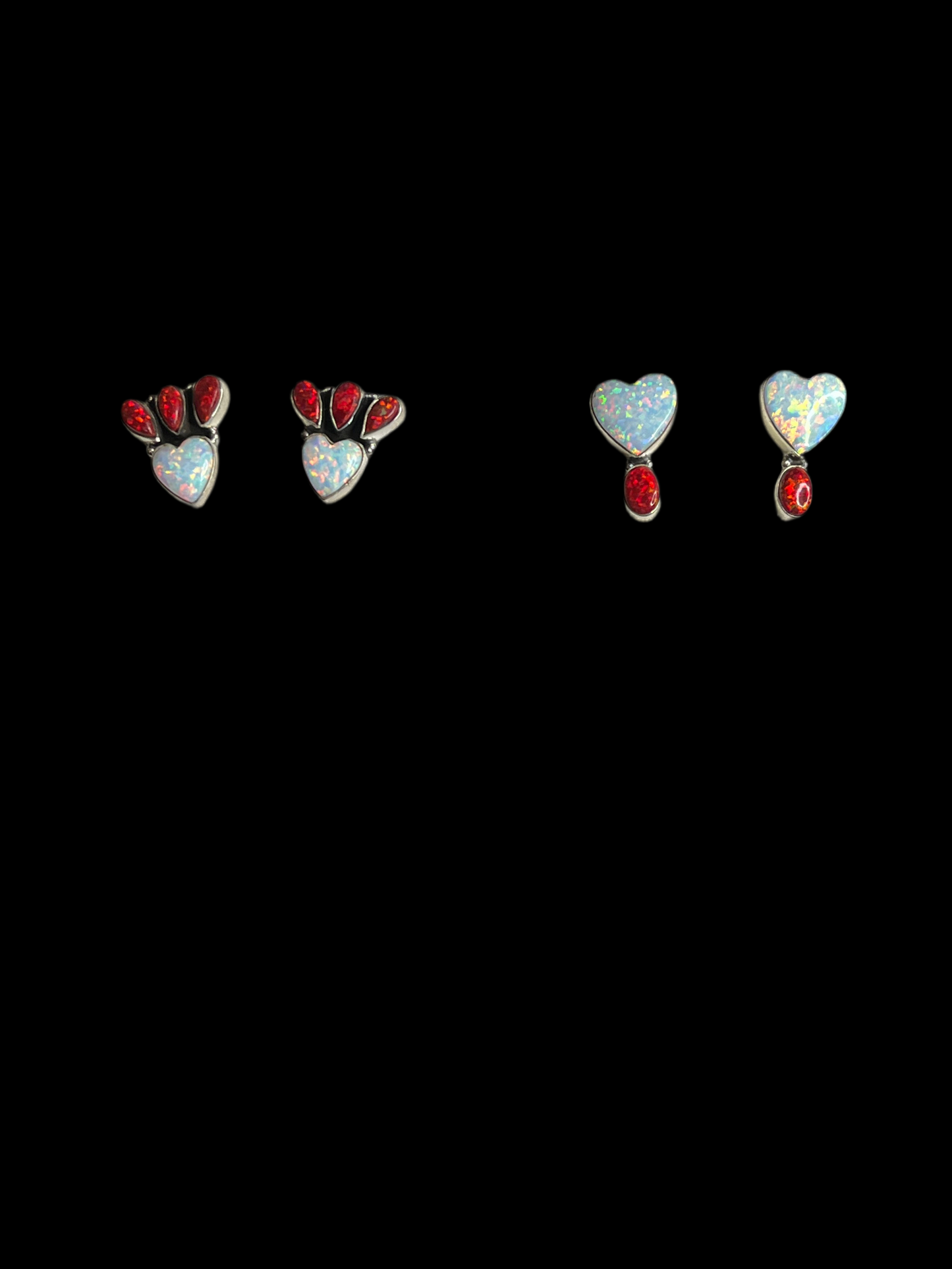 Aurora Opal Sterling Silver Earrings