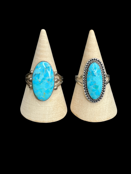 Turquoise Sterling Silver Rings - Signed Pieces