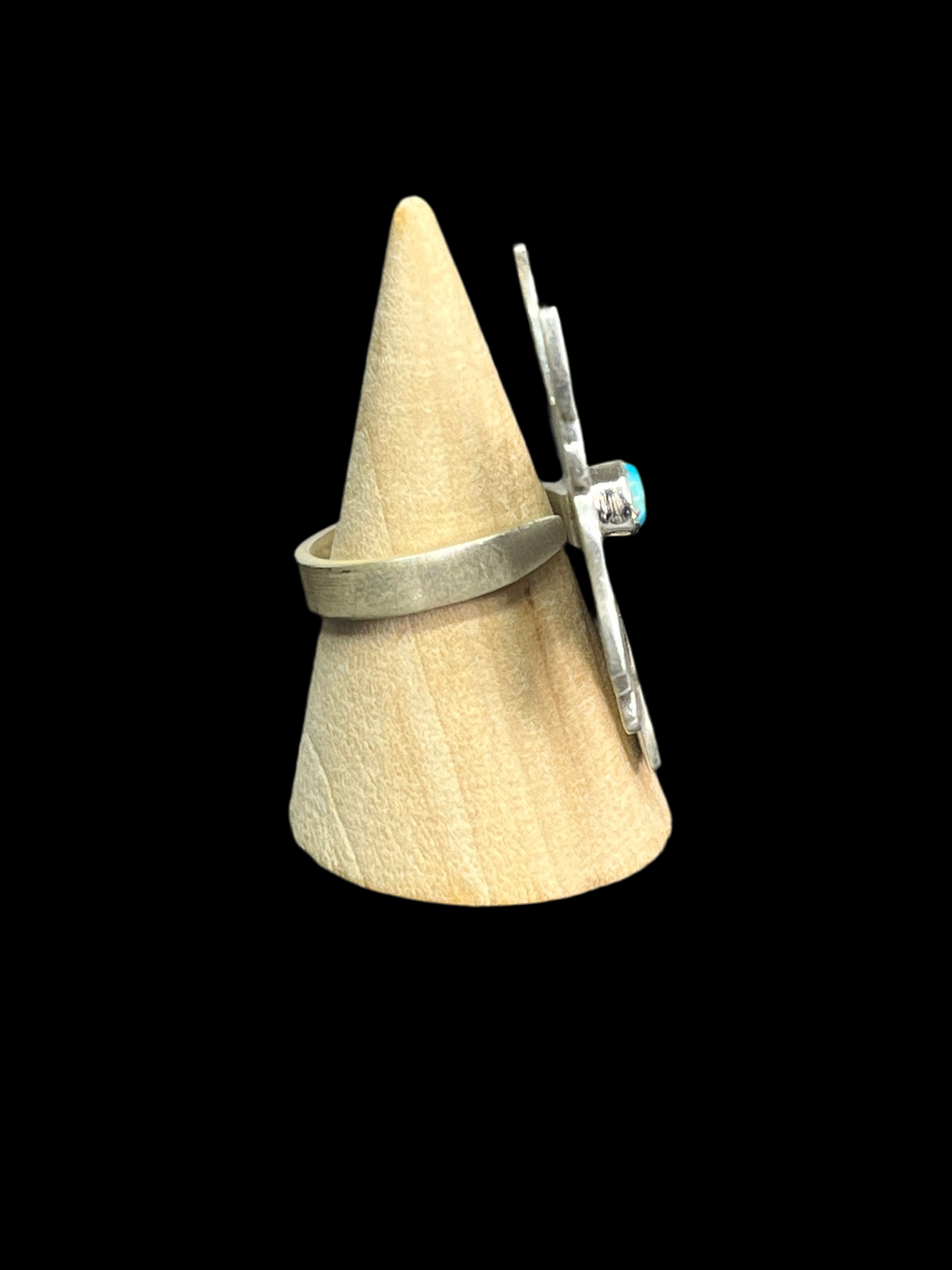 Turquoise Steer Head Ring - Adjustable