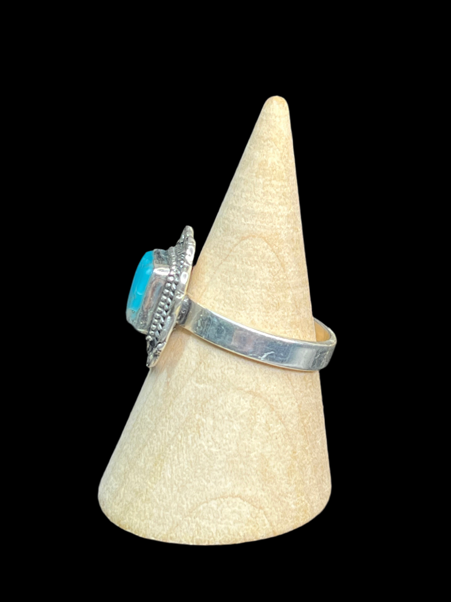 Kingman Turquoise with Pyrite Ring - size 9