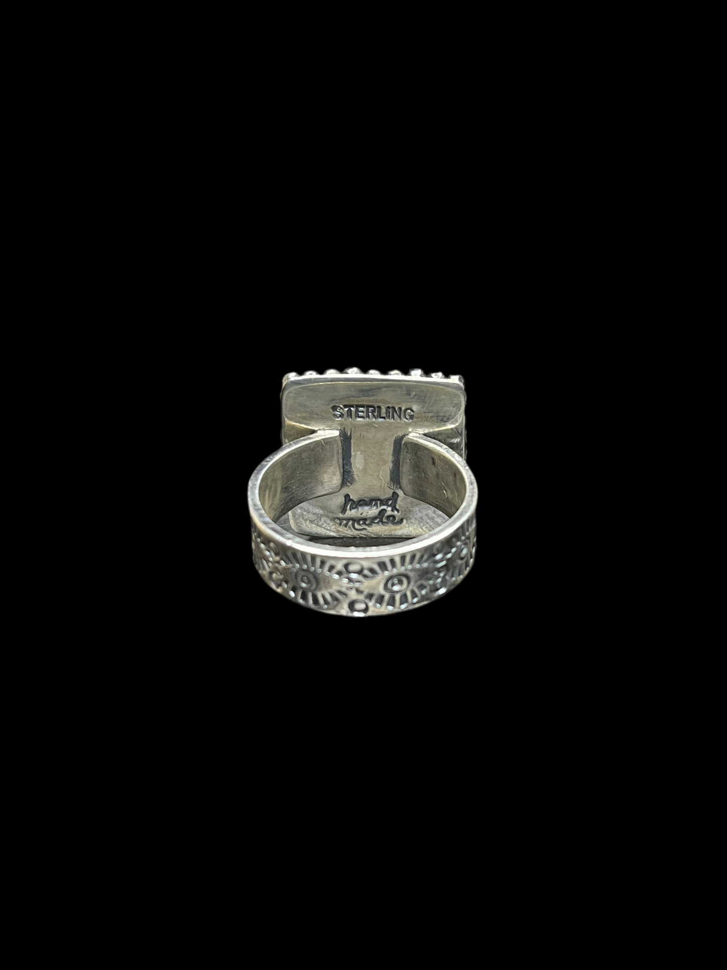Orange Spiny Sterling Silver Rings - size 6