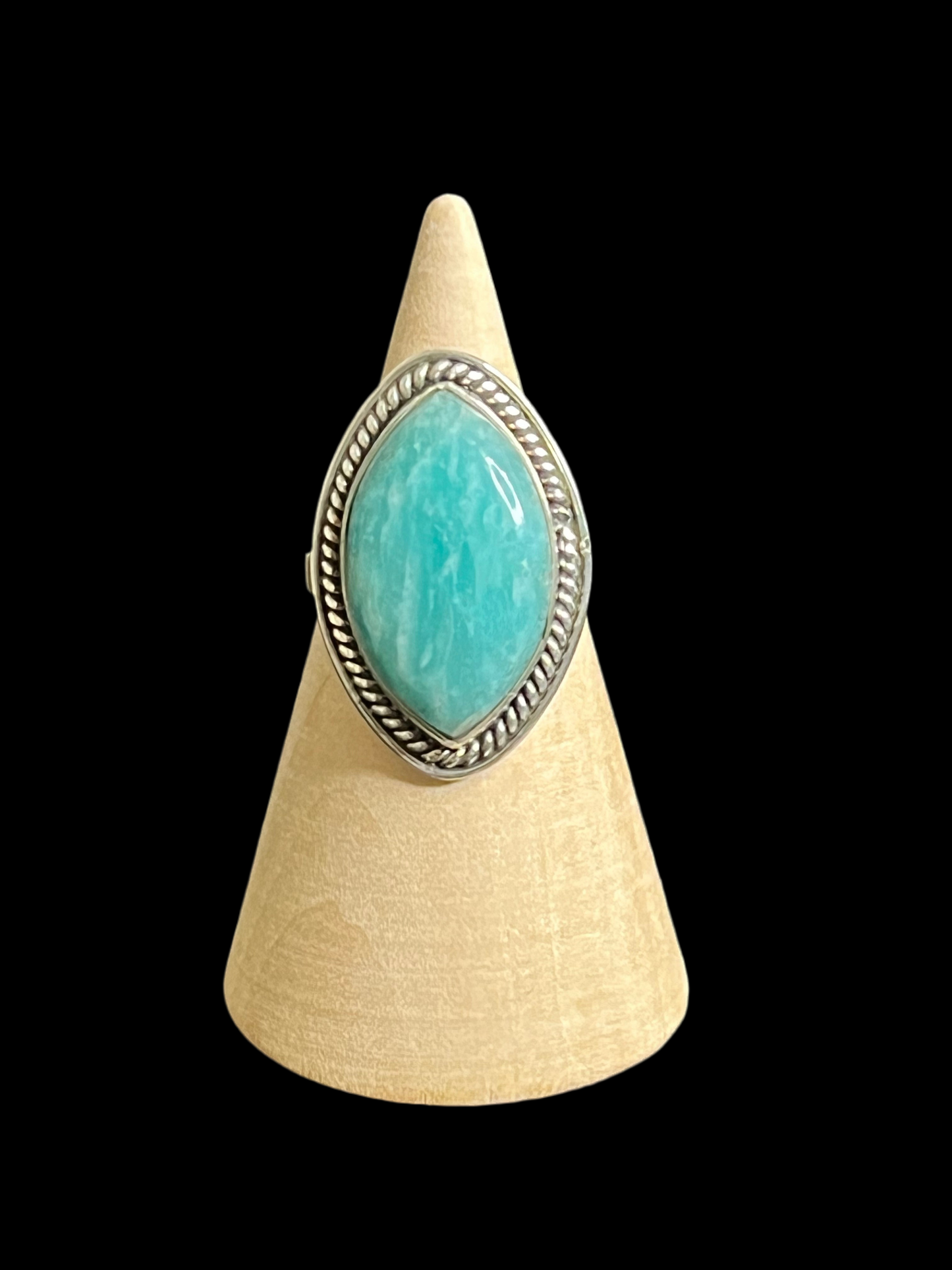 Marquise Natural Stone Sterling Silver Rings