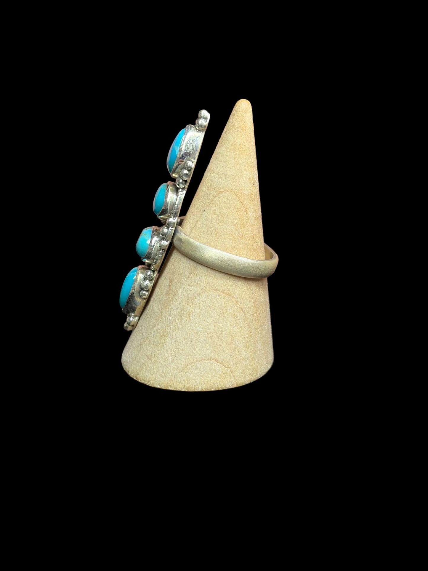 Mohave Turquoise Crawler Ring - Adjustable