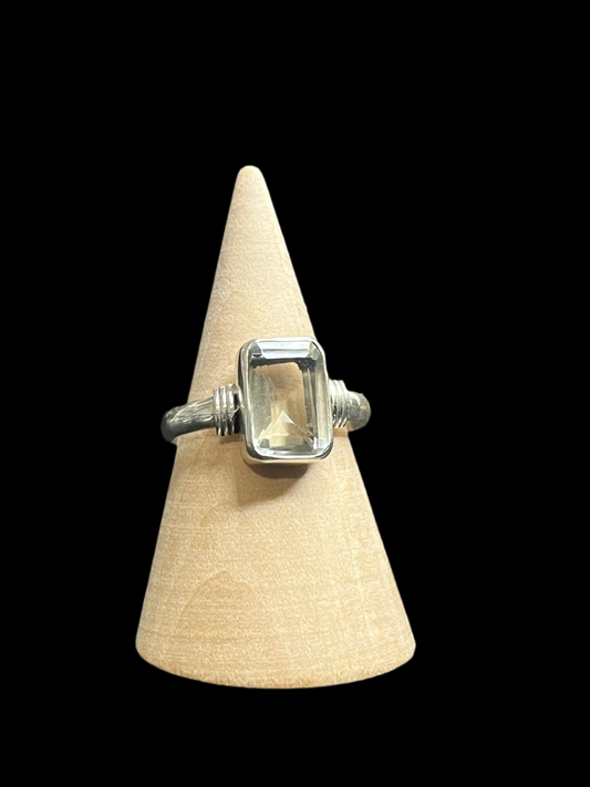 Prasiolite (Green Amethyst) Sterling Silver Rings