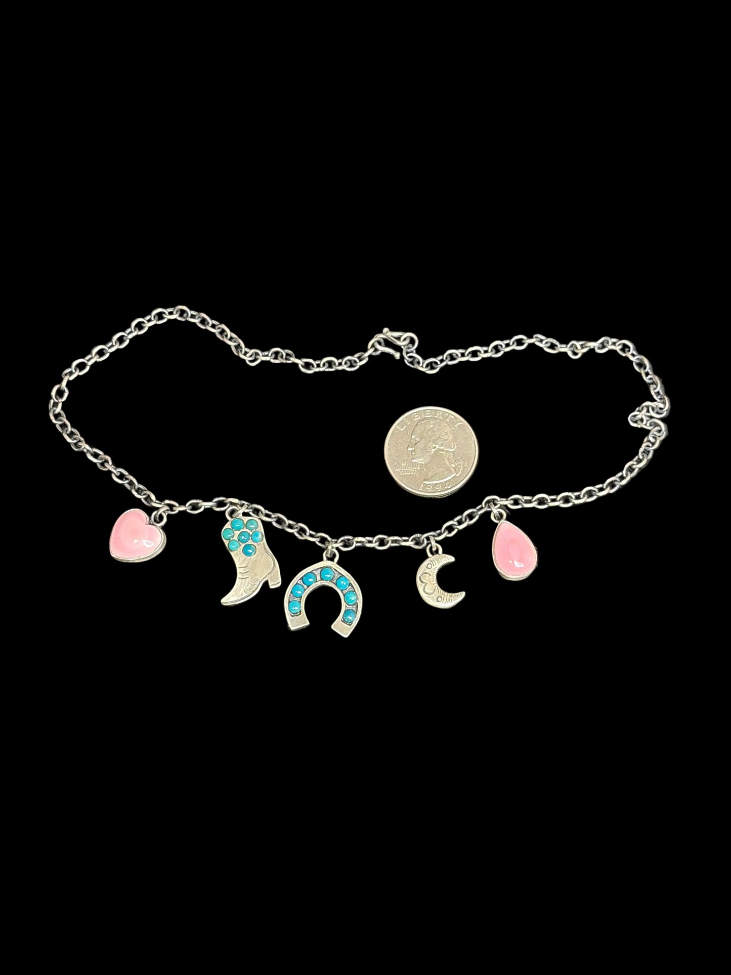 Handcrafted Cowgirl Charm Choker Necklace