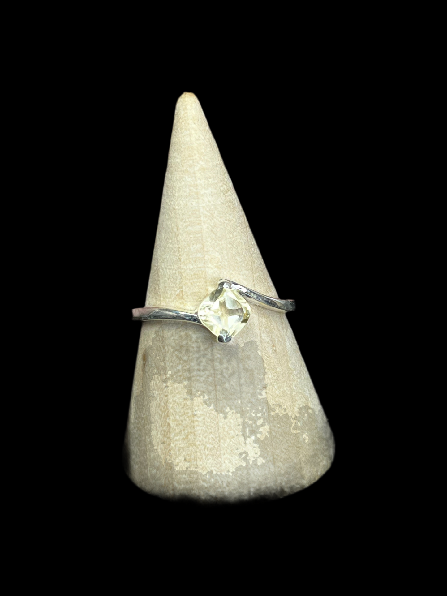 Genuine Citrine Sterling Silver Ring - size 10