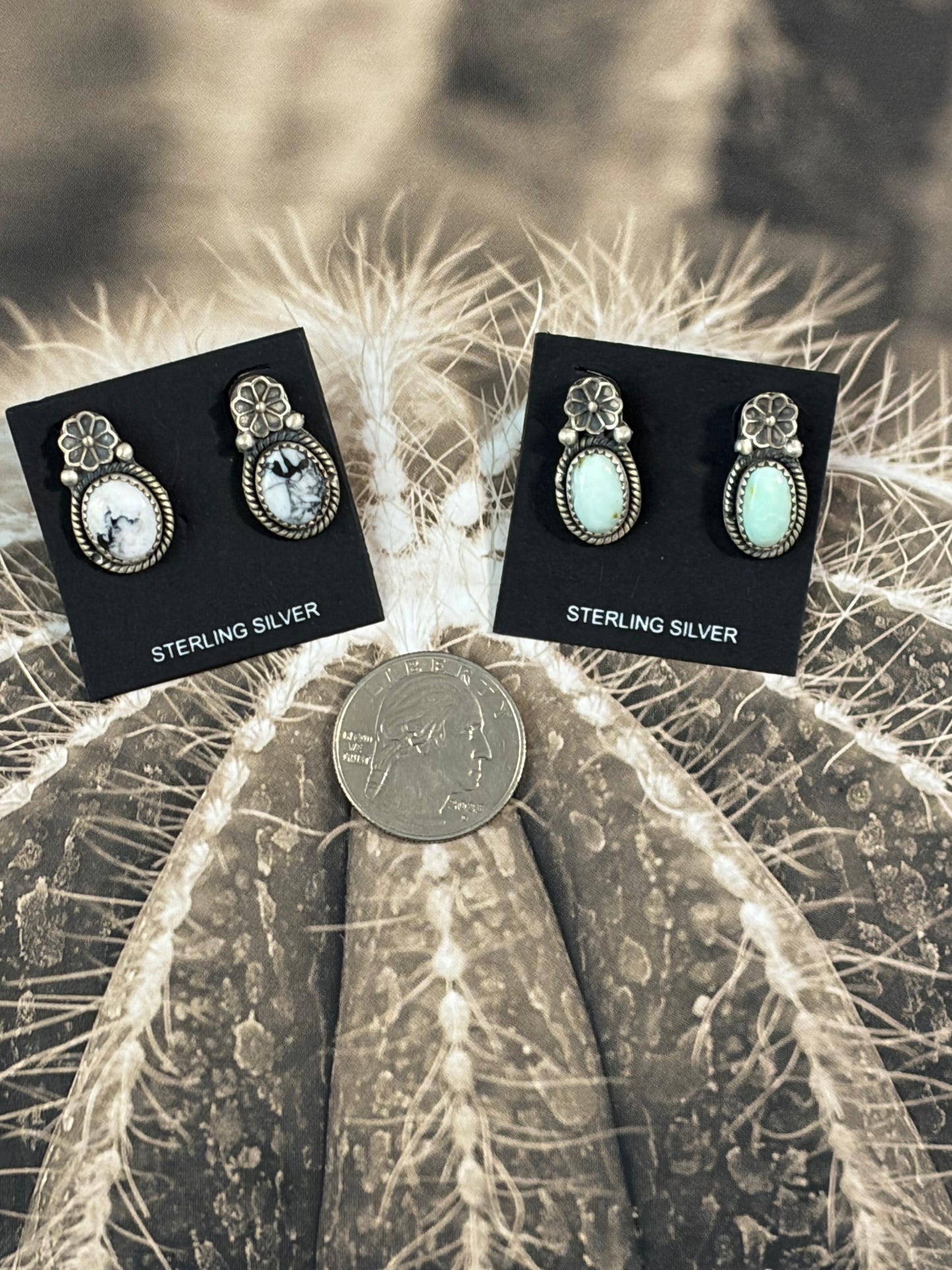 Desert Flower Stud Earrings