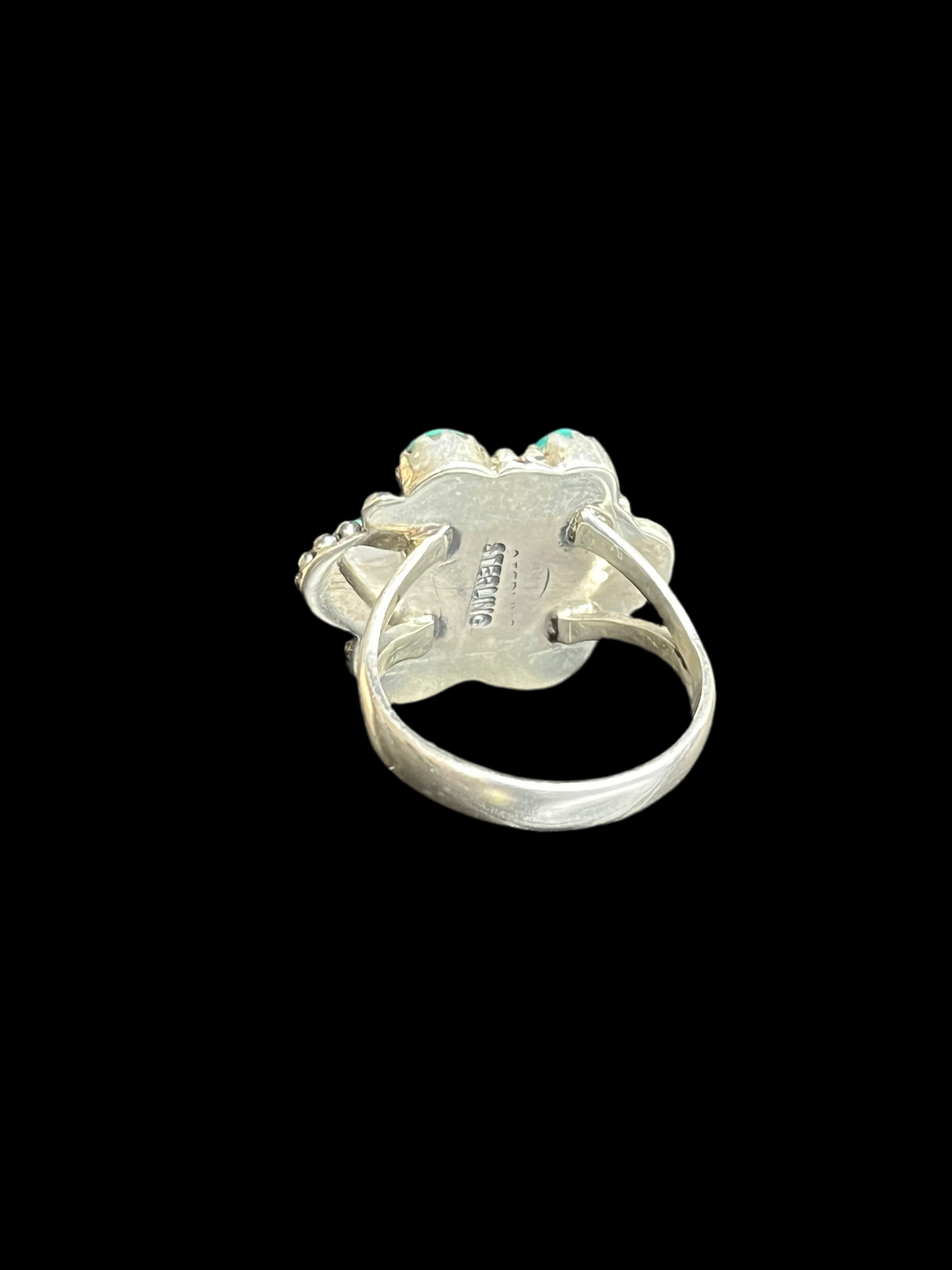 Kingman Turquoise Cluster Ring - size 9