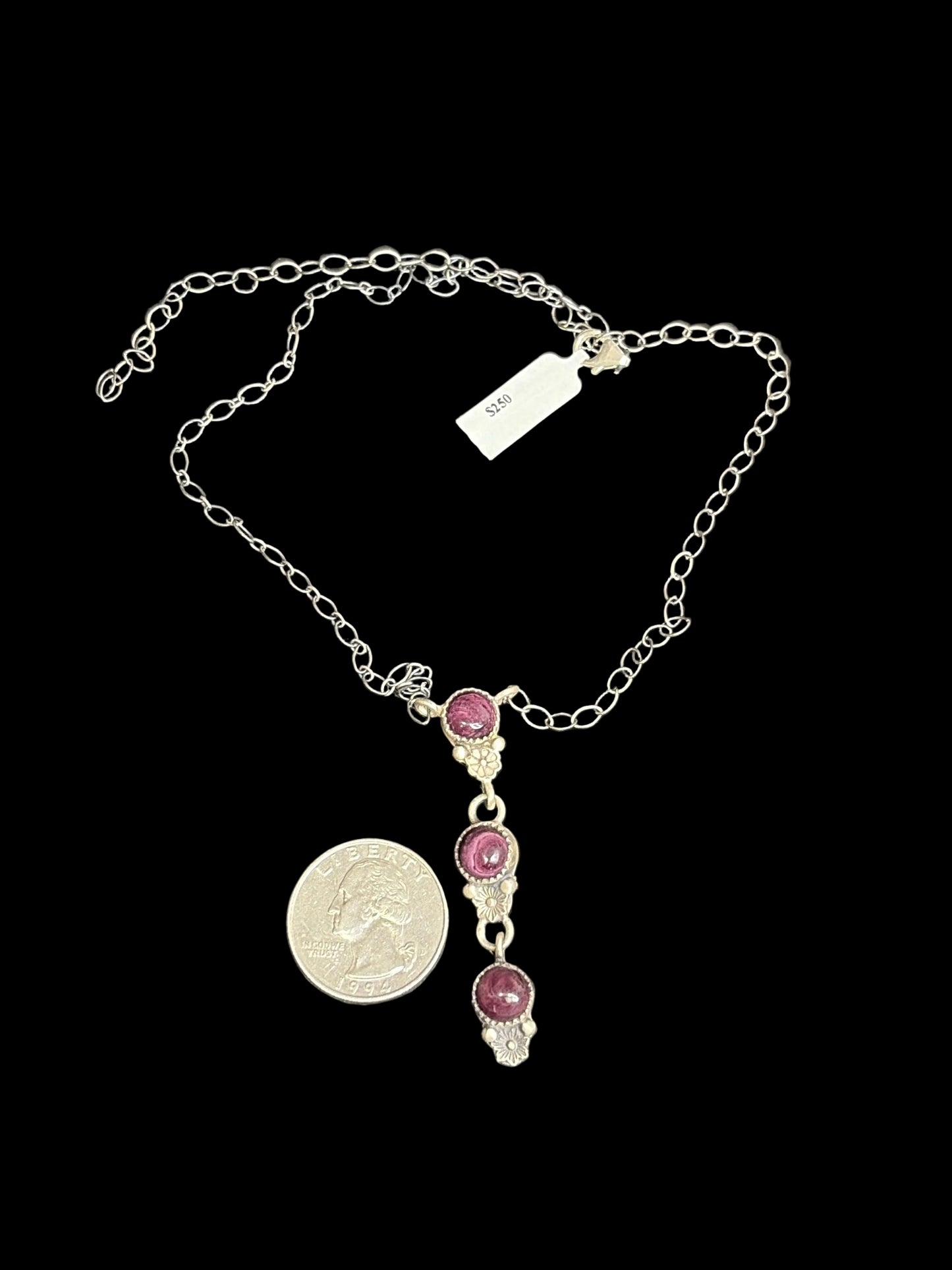 Purple Spiny Mini Lariat Necklace
