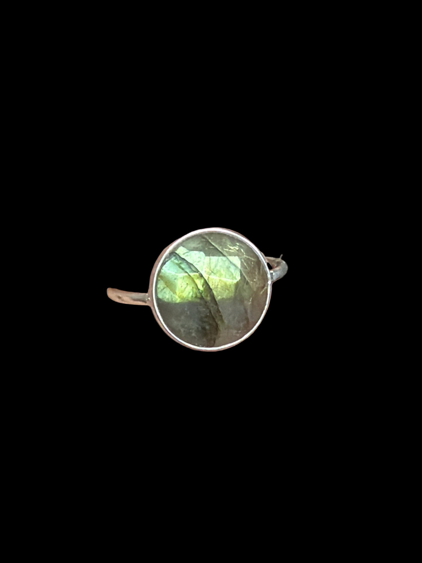 Natural Stone Sterling Silver Flat Stacker Rings