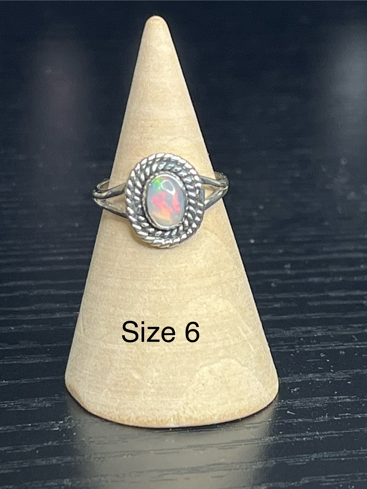 Ethiopian Opal Sterling Silver Rings