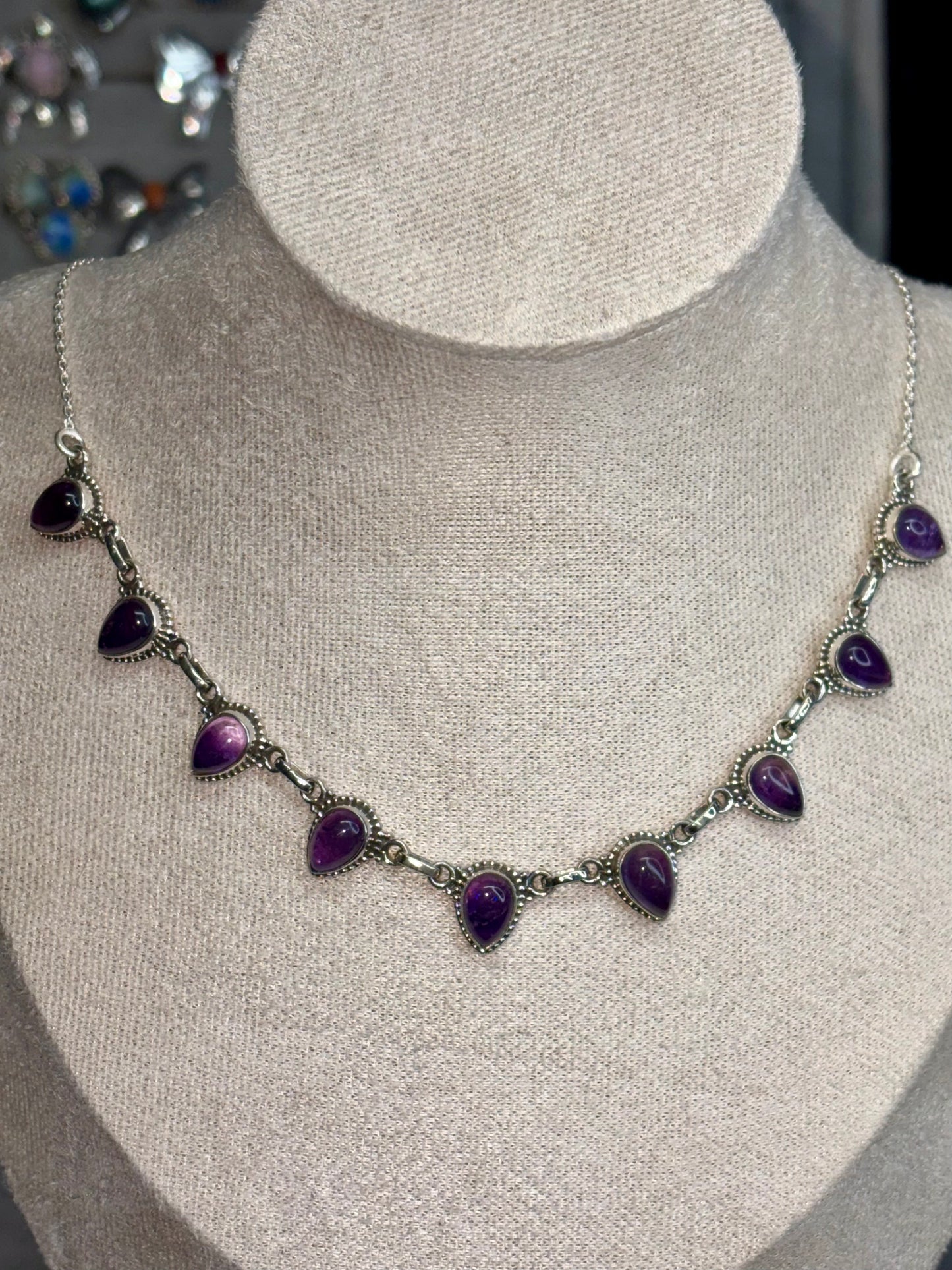 Natural Gemstone “Collar” Necklaces