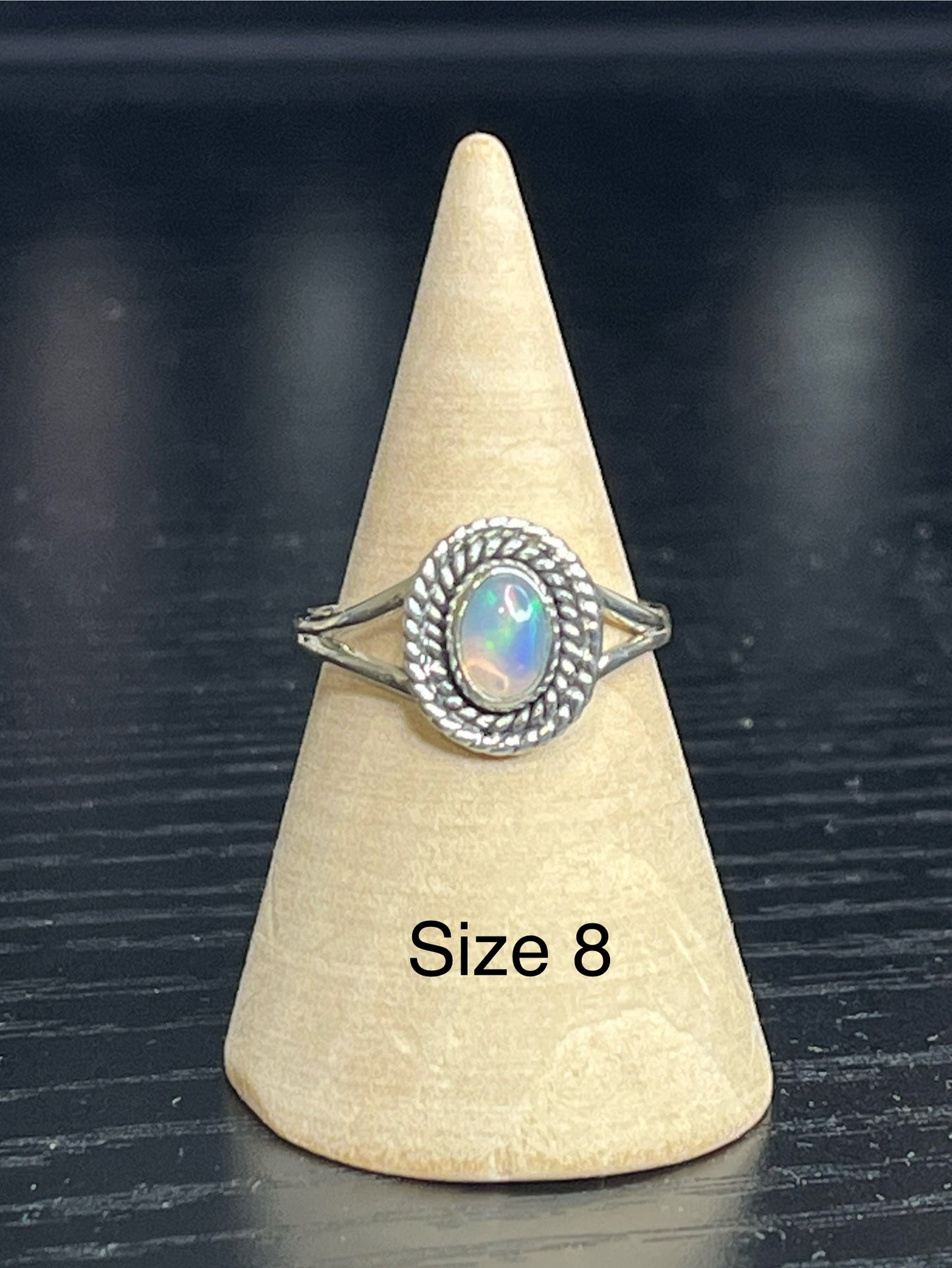Ethiopian Opal Sterling Silver Rings