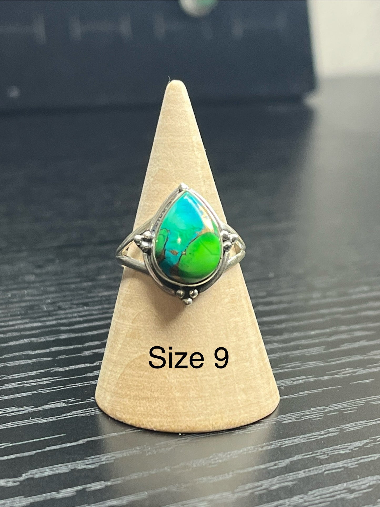Peacock Dahlia Sterling Silver Rings