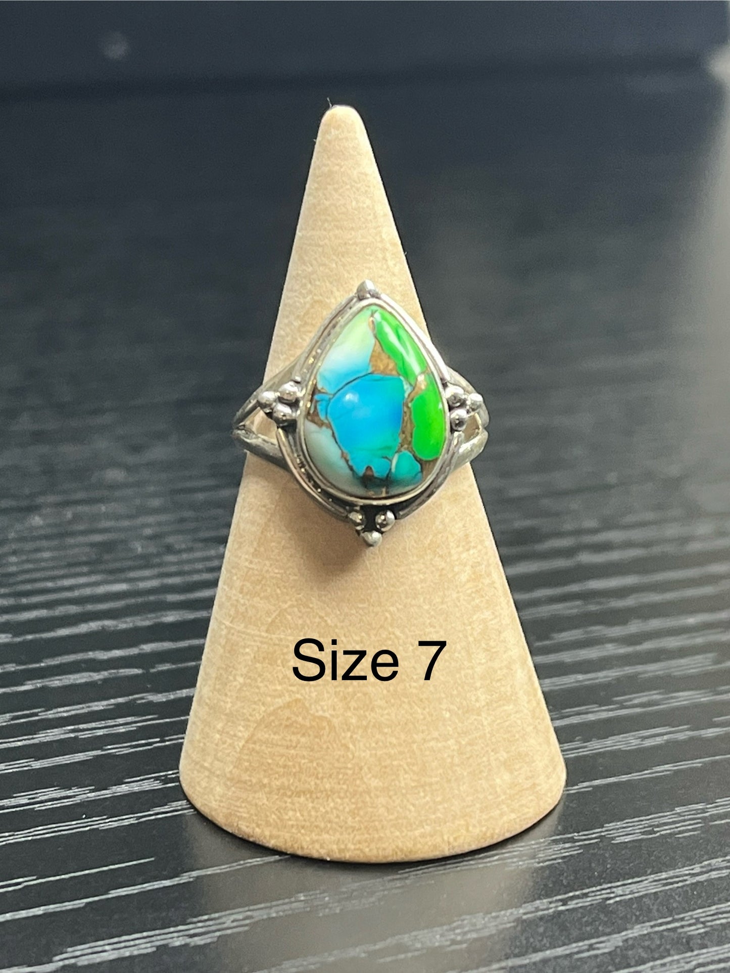 Peacock Dahlia Sterling Silver Rings