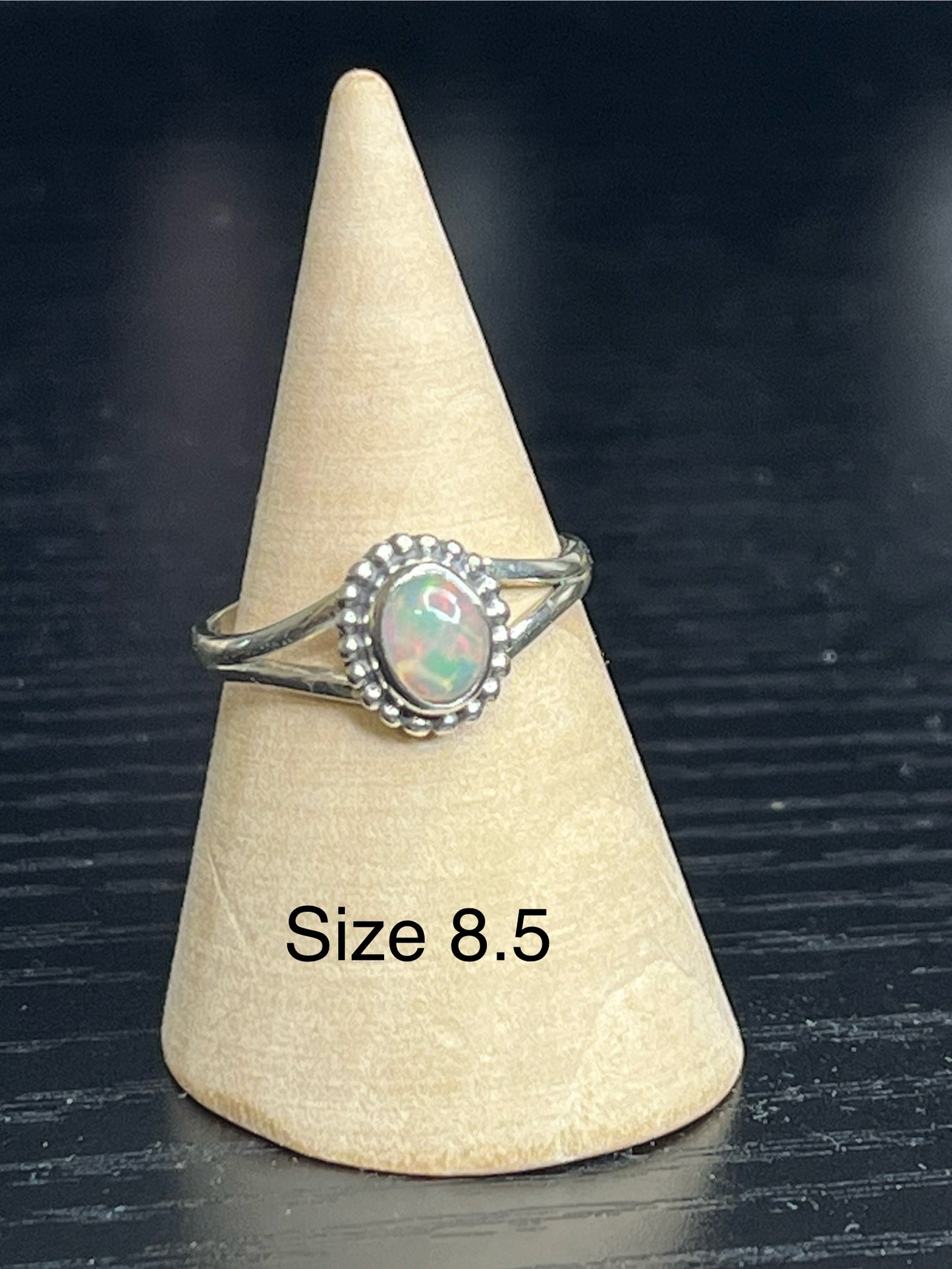 Ethiopian Opal Sterling Silver Rings