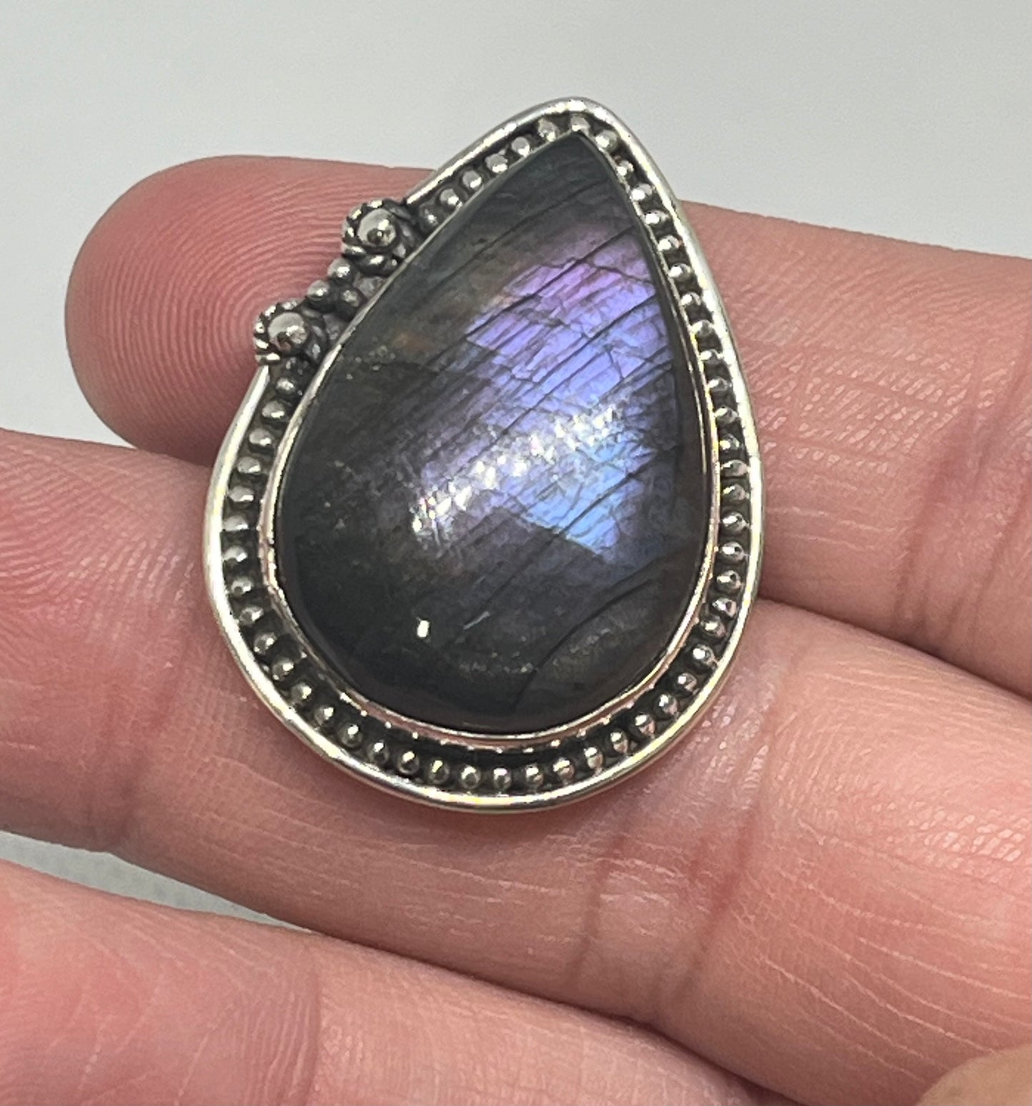 Purple Labradorite Sterling Silver Rings