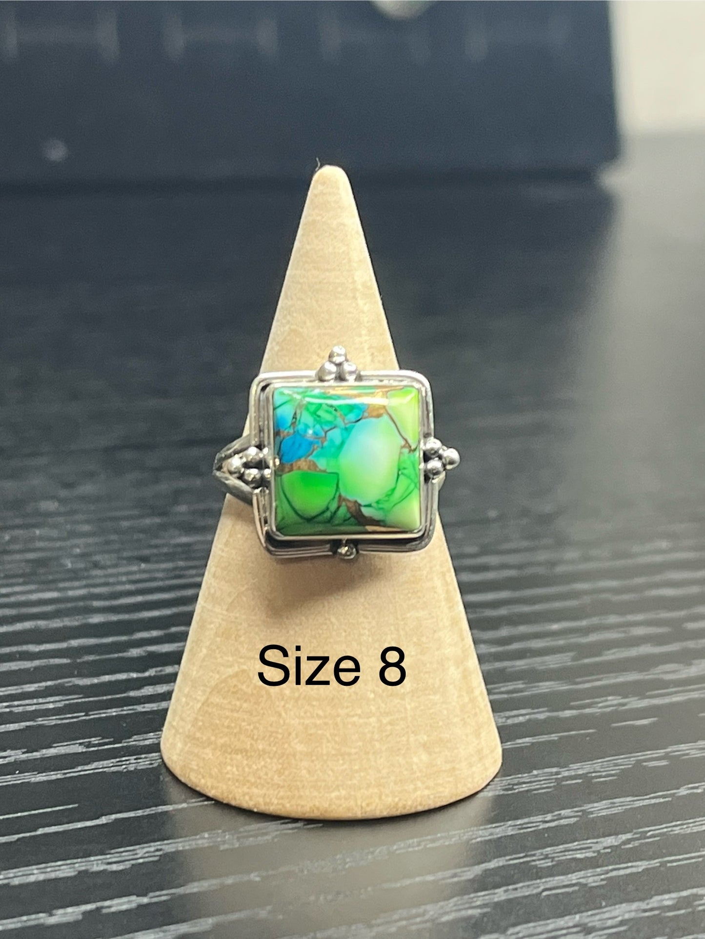 Peacock Dahlia Sterling Silver Rings