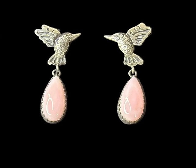 Handcrafted Hummingbird Drop Earrings