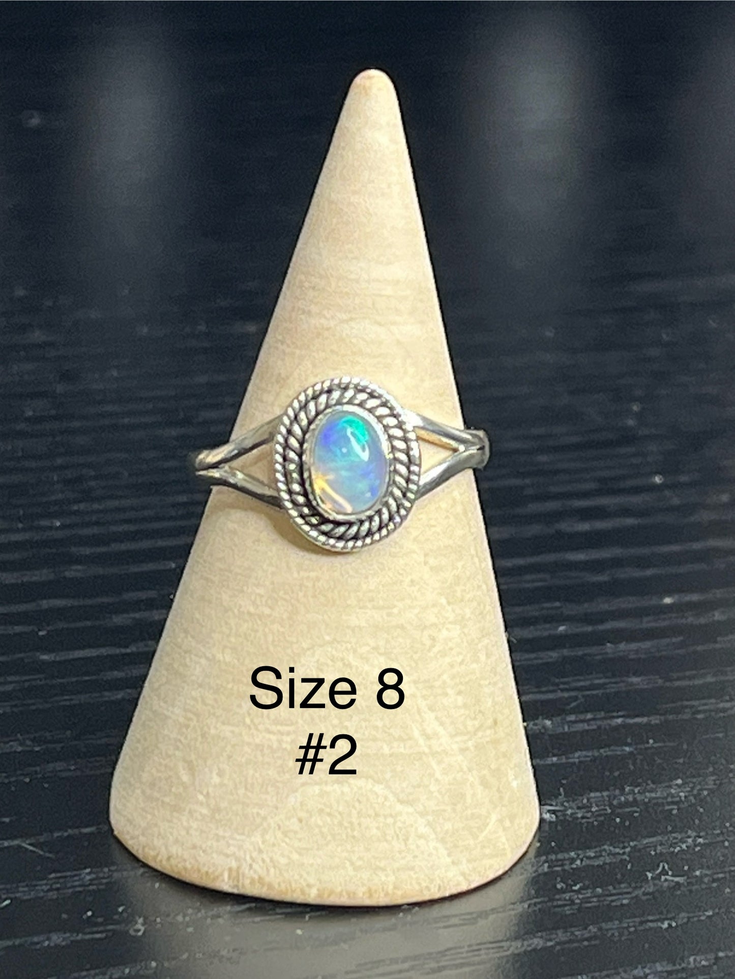 Ethiopian Opal Sterling Silver Rings