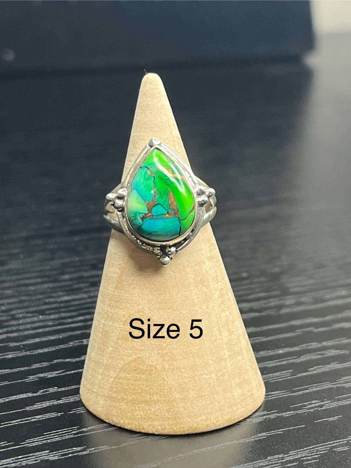 Peacock Dahlia Sterling Silver Rings