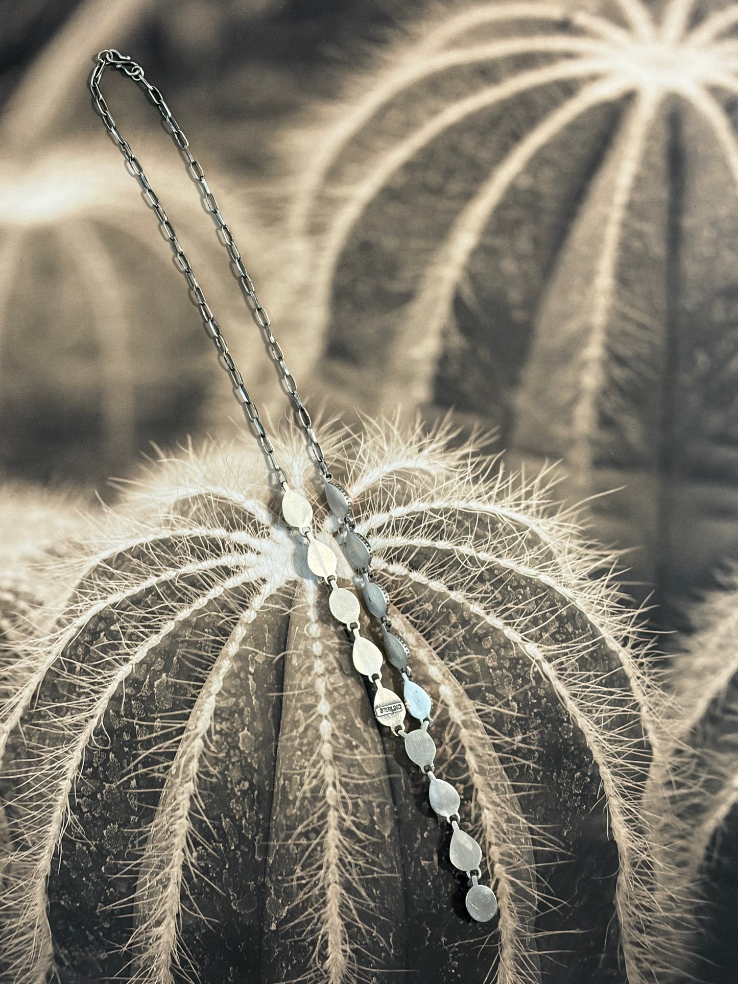 Handcrafted Multi-Stone Statement Lariat