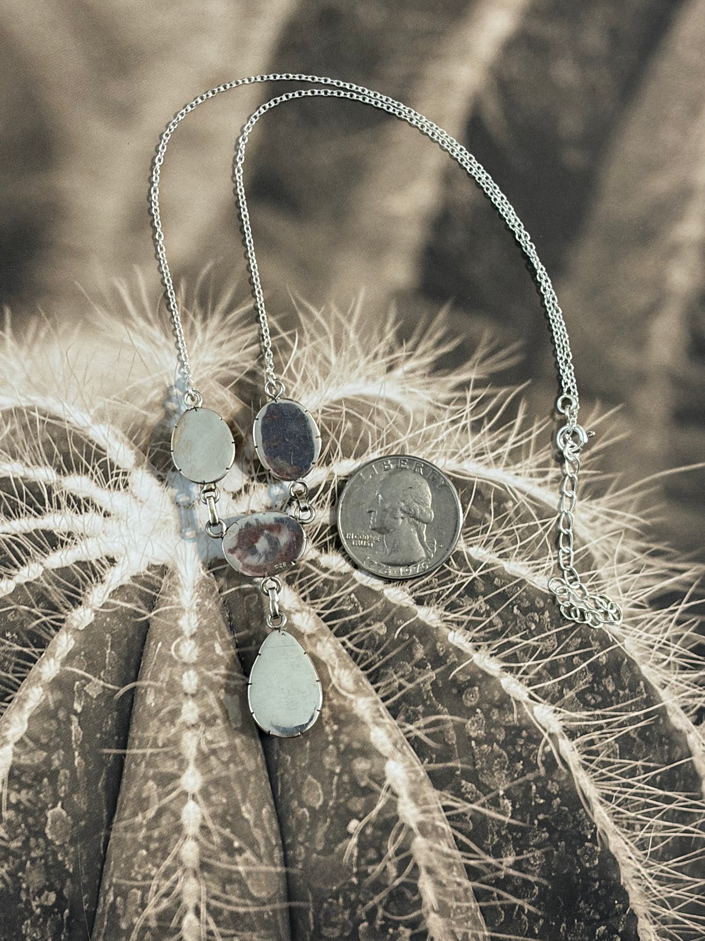 No.8 Turquoise 4-Stone Lariat Necklace