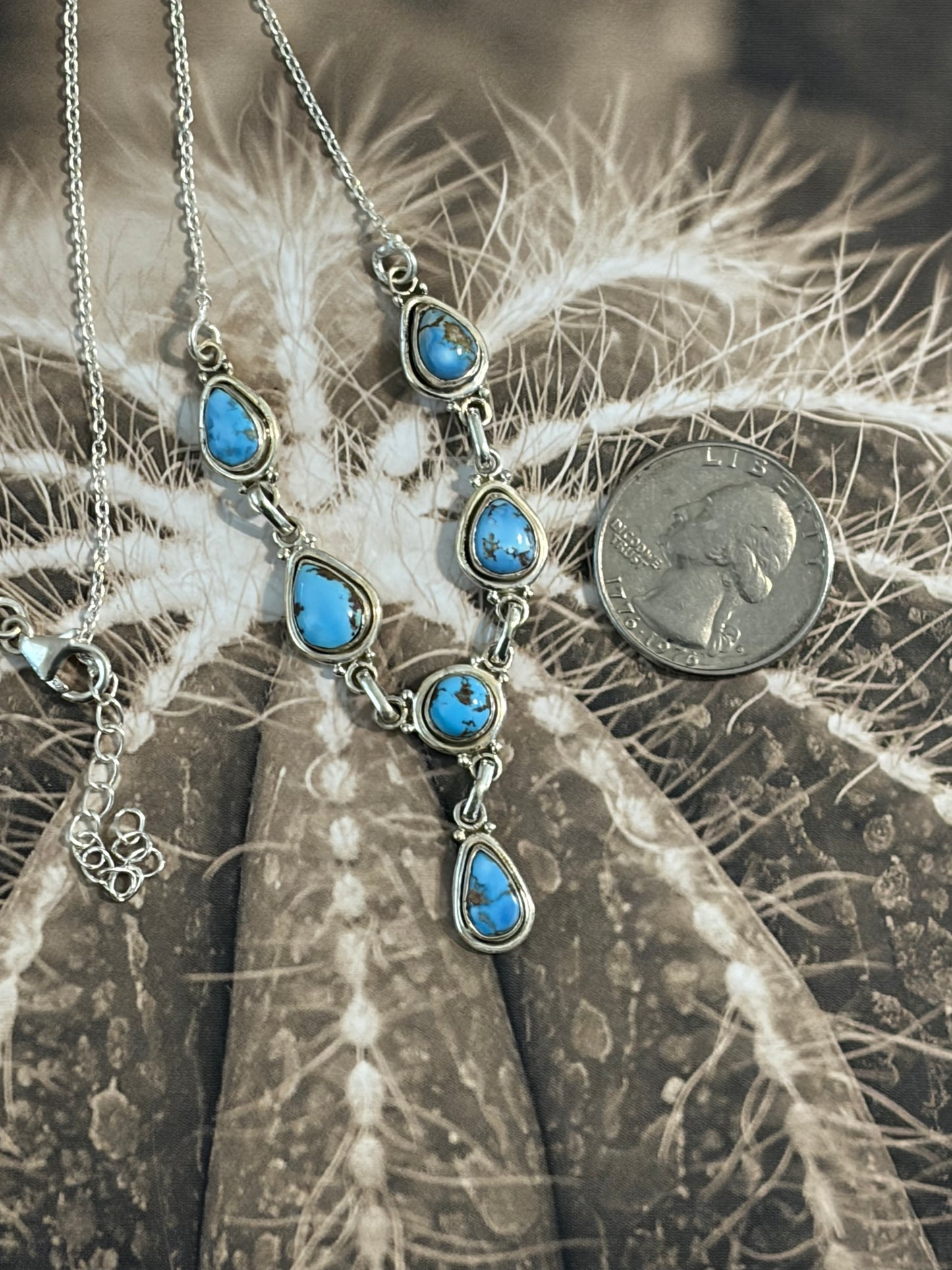 Golden Hills 6-stone Lariat Necklace