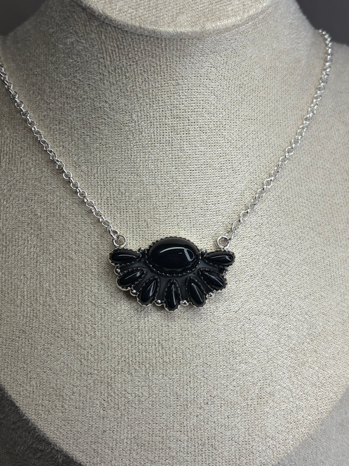 Half Cluster Statement Necklace