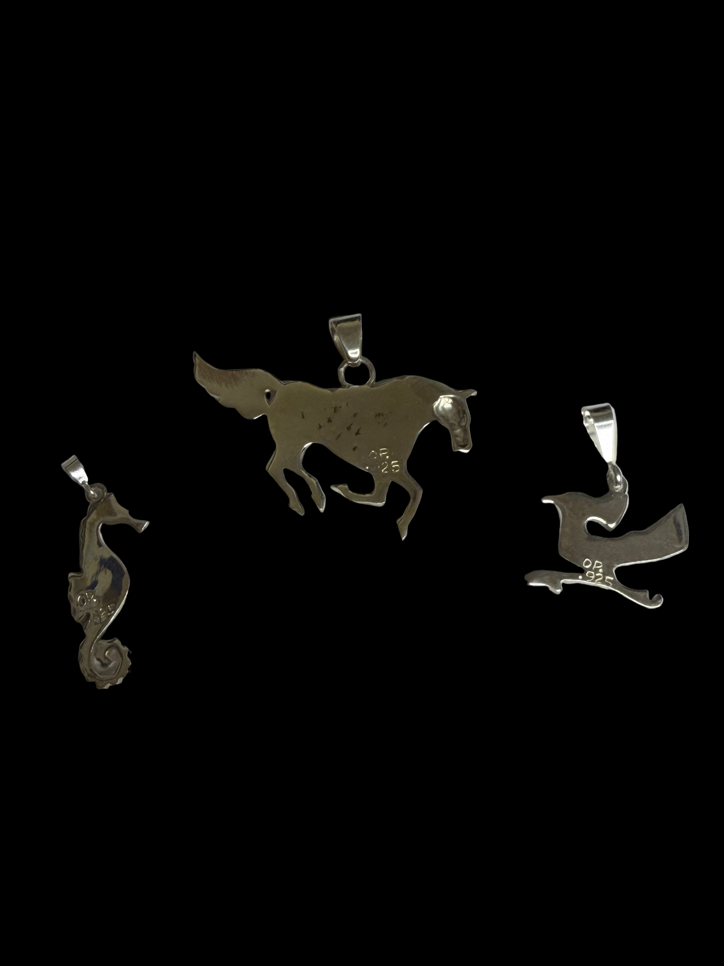 Offina Pino Inlay Pendants - Sterling Silver