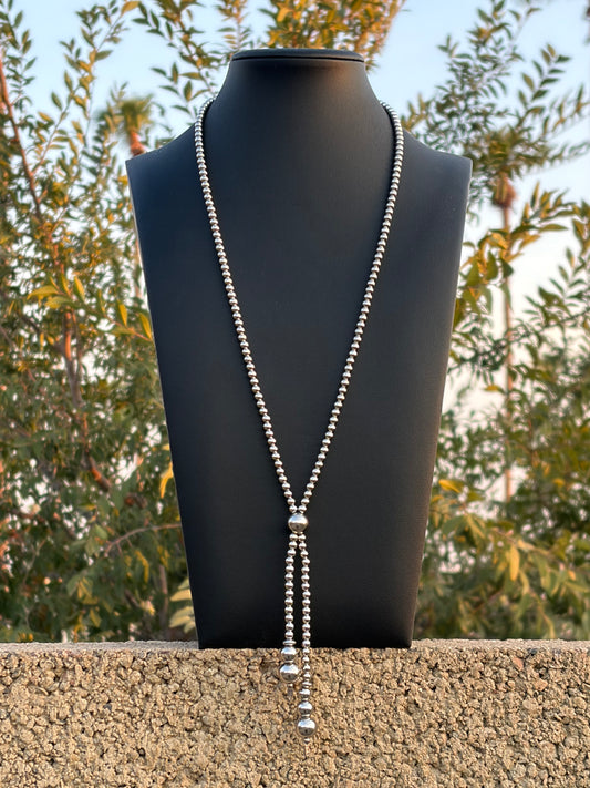 Desert Steel Bolo Style Tassel Necklace