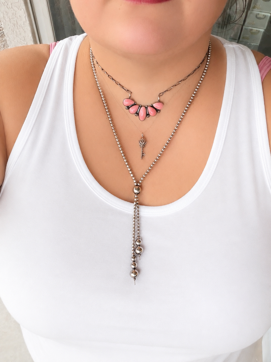 Desert Steel Bolo Style Tassel Necklace
