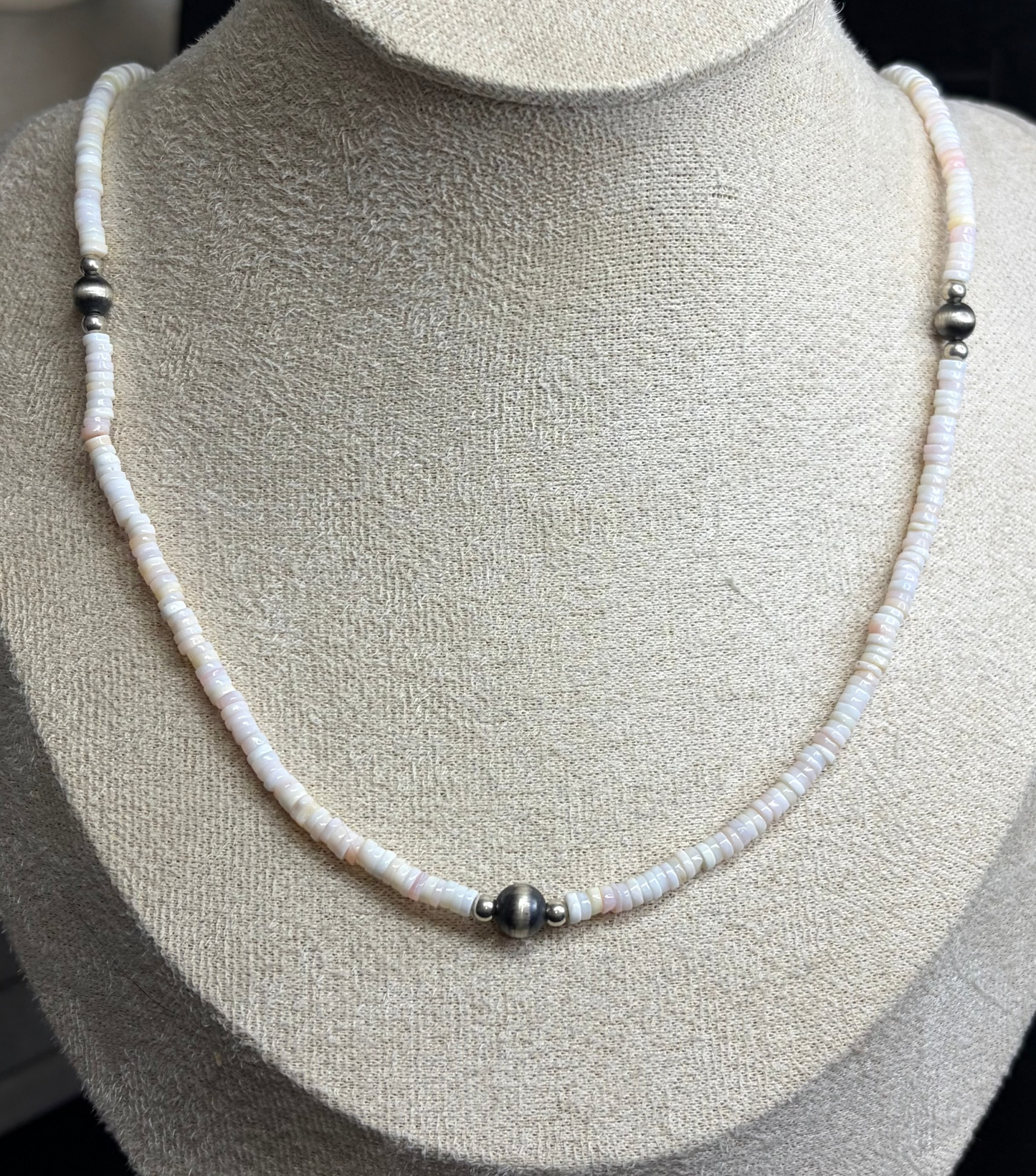 Pink Conch Shell & Desert Pearl Necklace - 22”