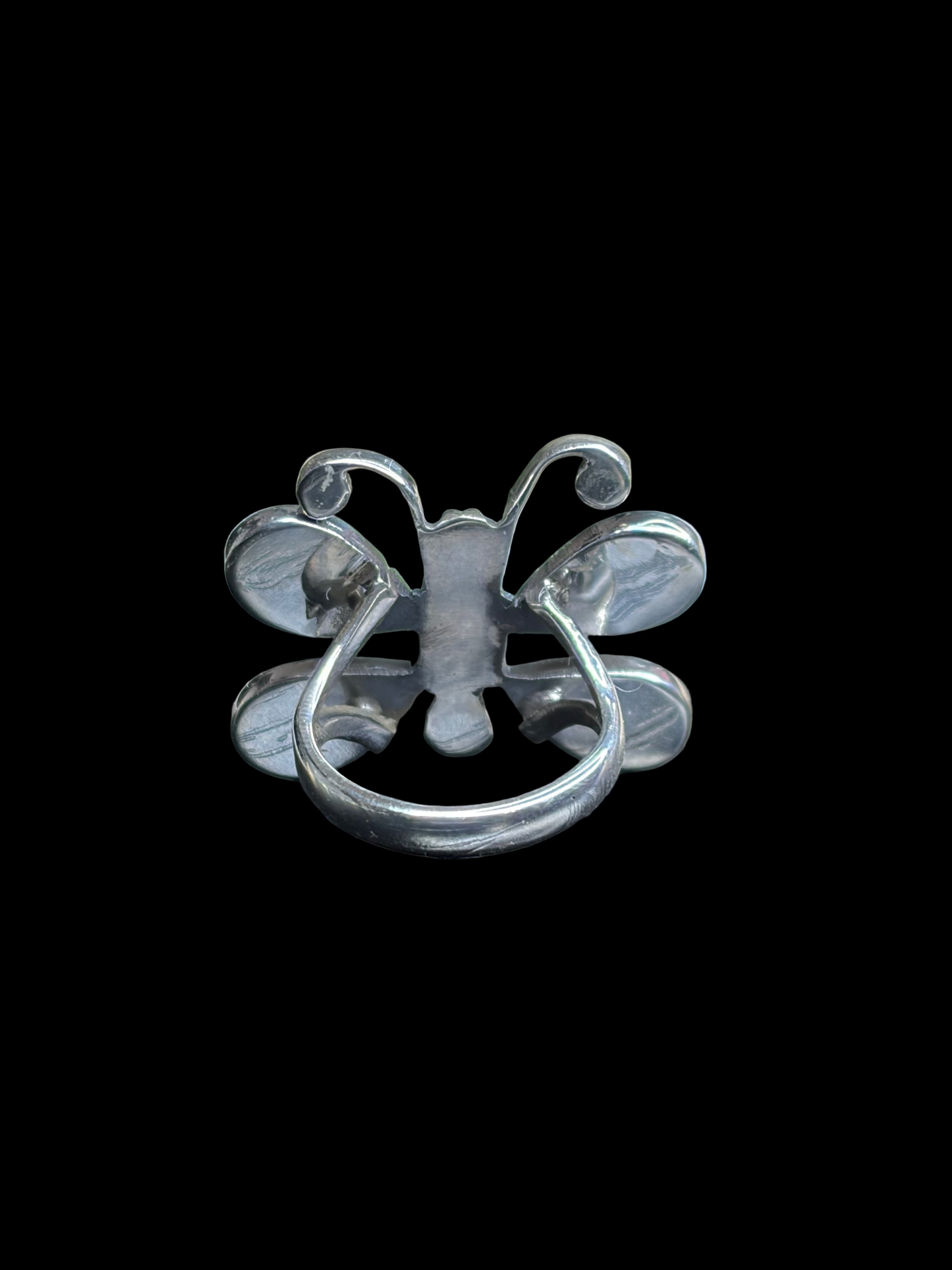 Italian Coral Butterfly Ring - size 7