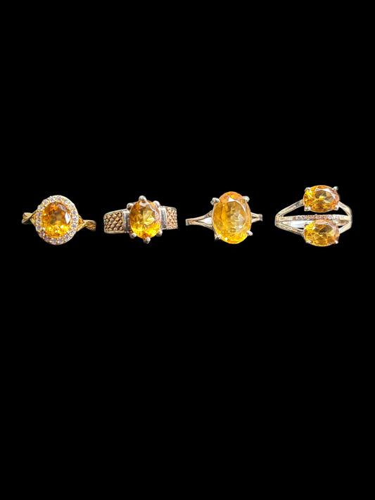 Citrine Sterling Silver Rings