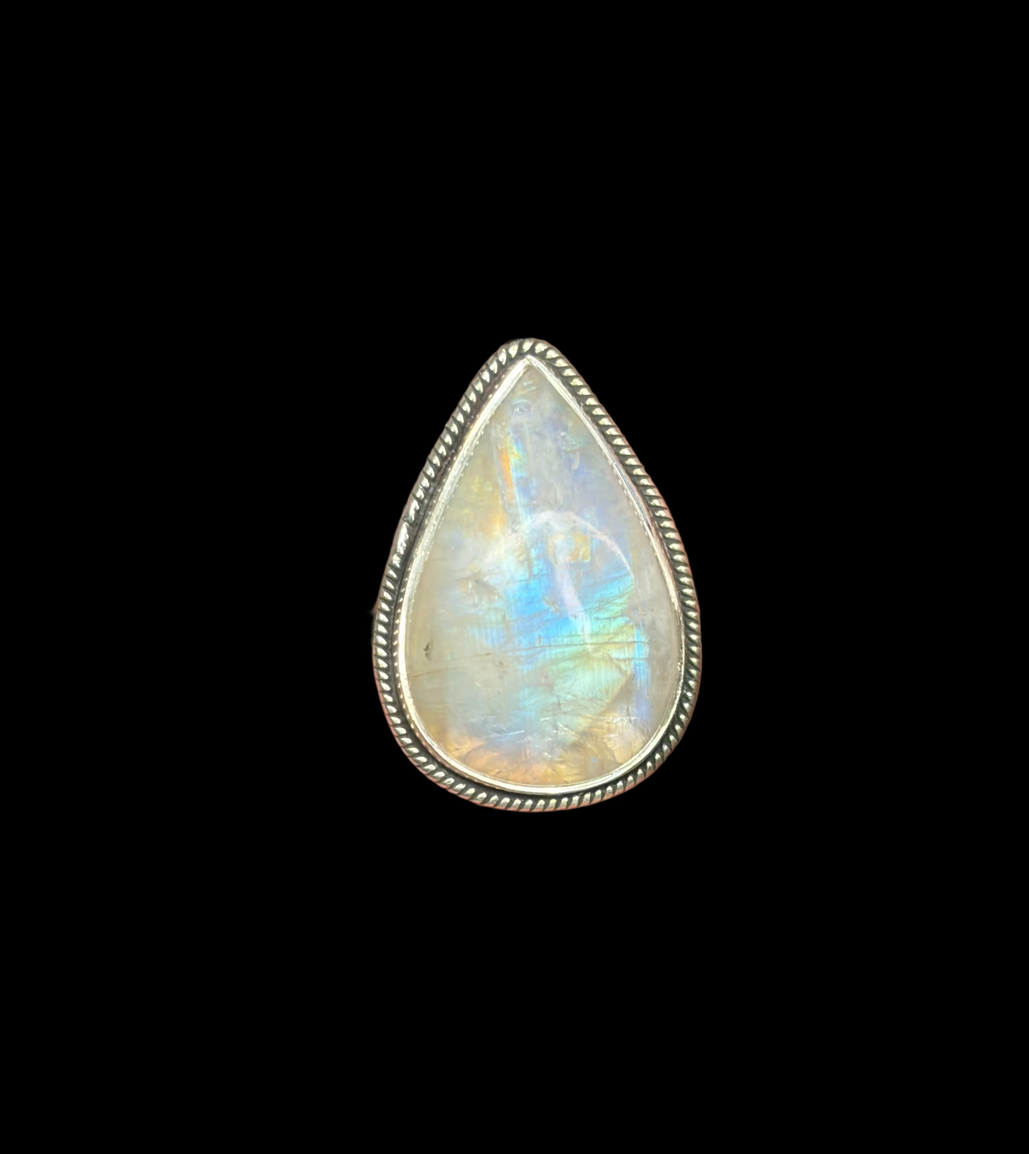 Size 9 Rainbow Moonstone Rings