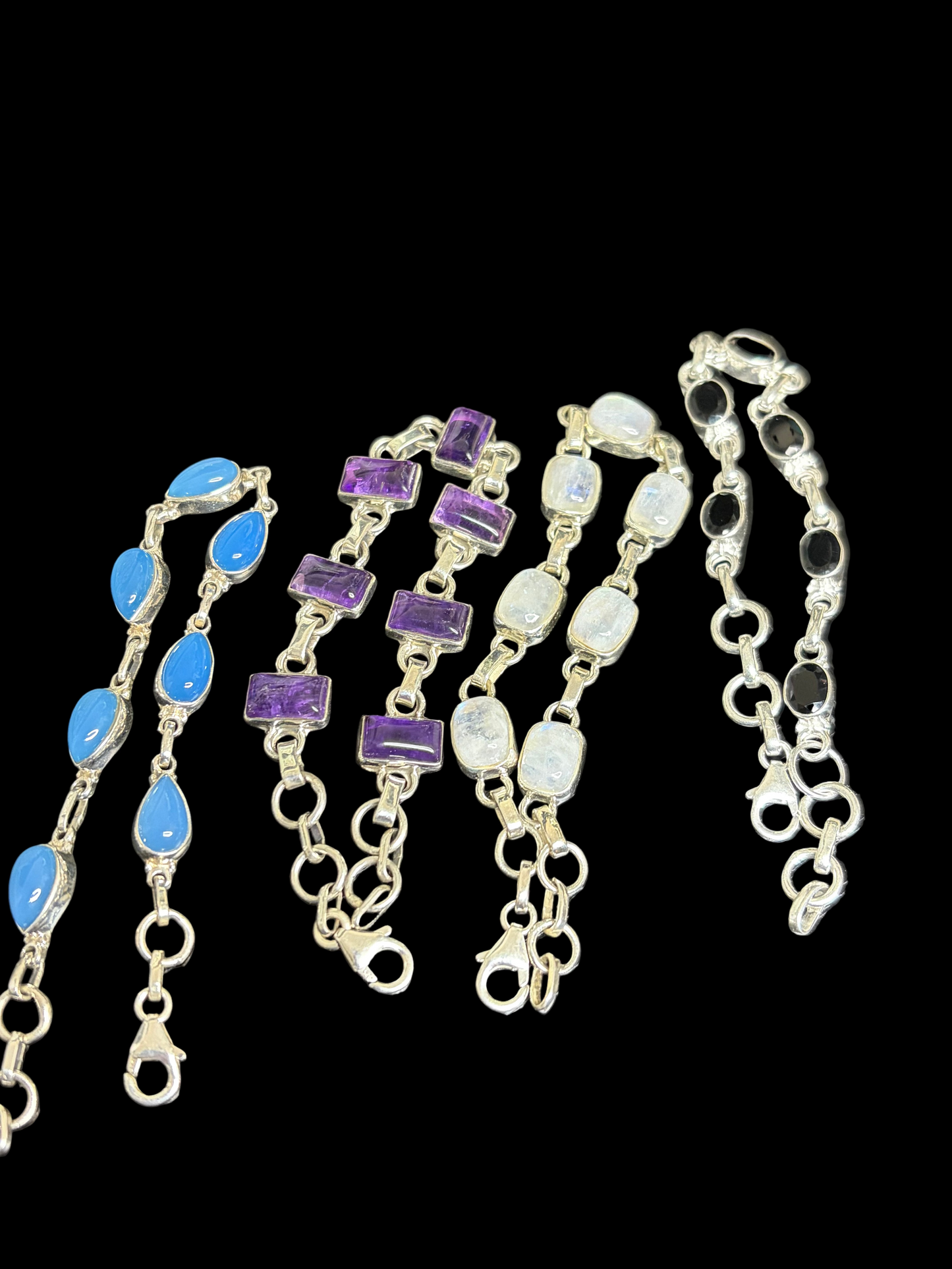 Natural Gemstone Tennis Bracelets