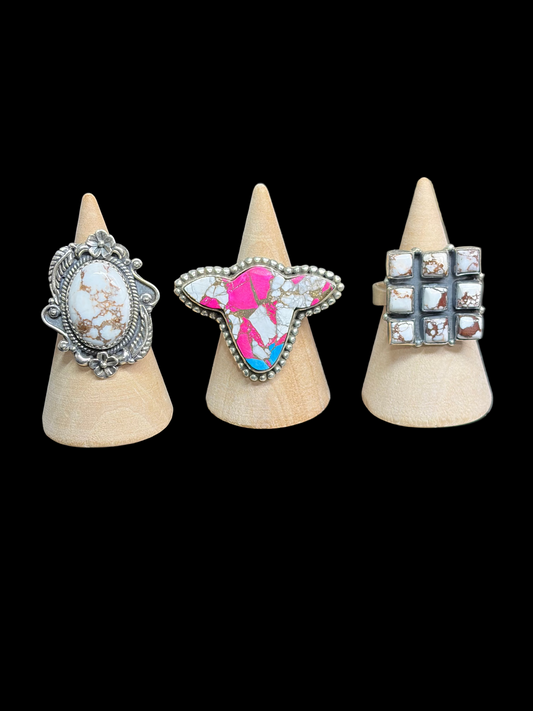 Adjustable Southwest Sterling Rings